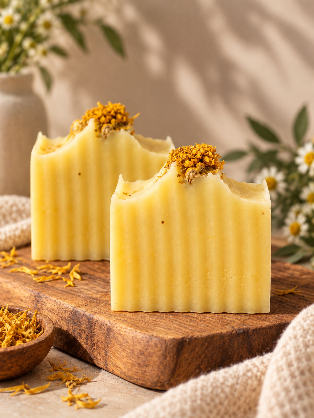 Calendula and Chamomile Artisan Soap – Calms and Soothes Sensitive Skin